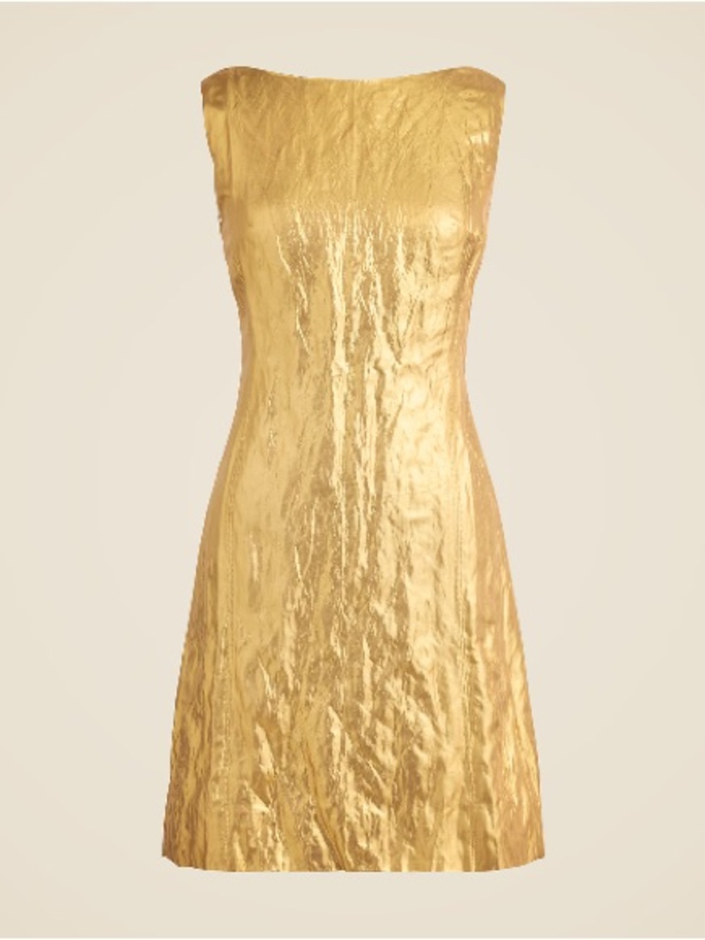 J.Crew Collection scoopback mini dress in crinkle lamé CP193 - Picture 4 of 13
